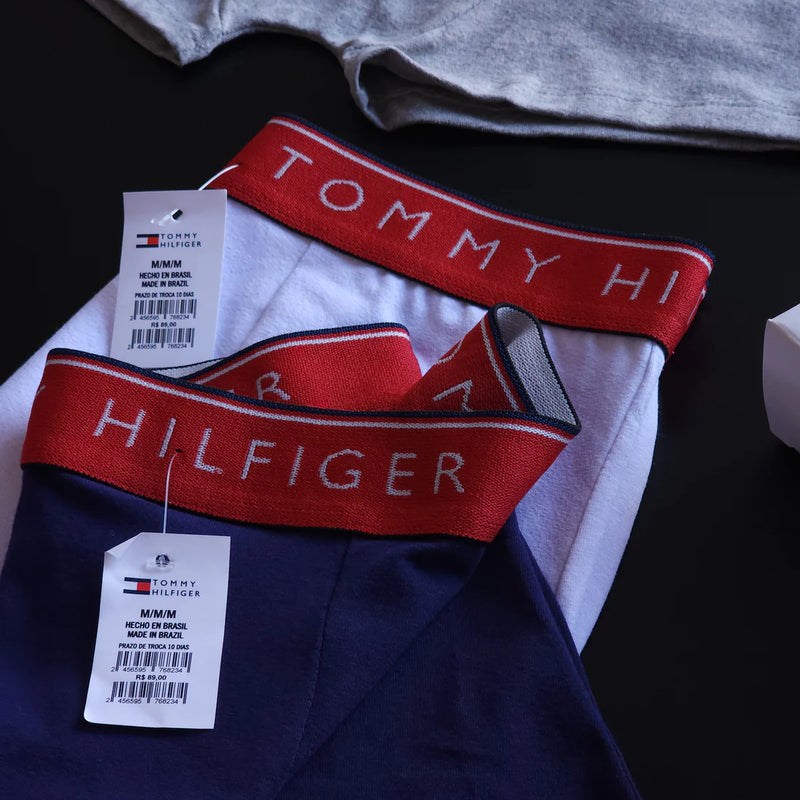 Kit com 3 Cuecas Boxer Tommy Hilfiger