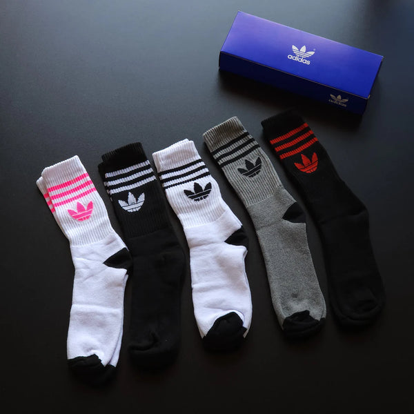 Kit 3 Meias Adidas Originals Cano Alto