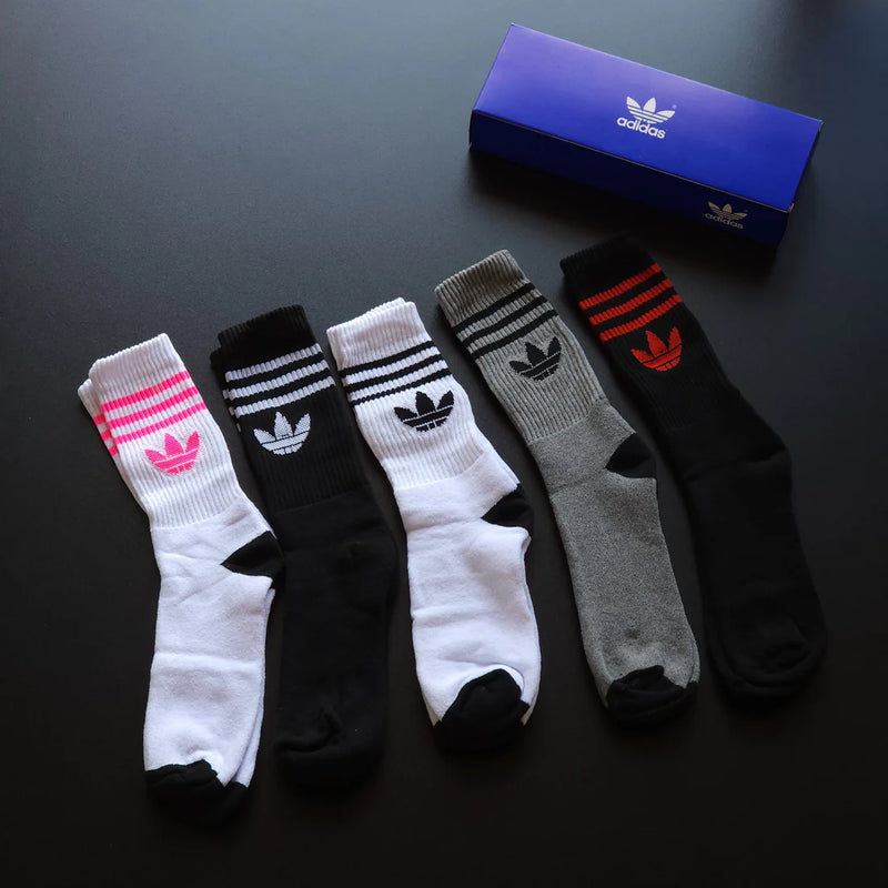 Kit 3 Meias Adidas Originals Cano Alto